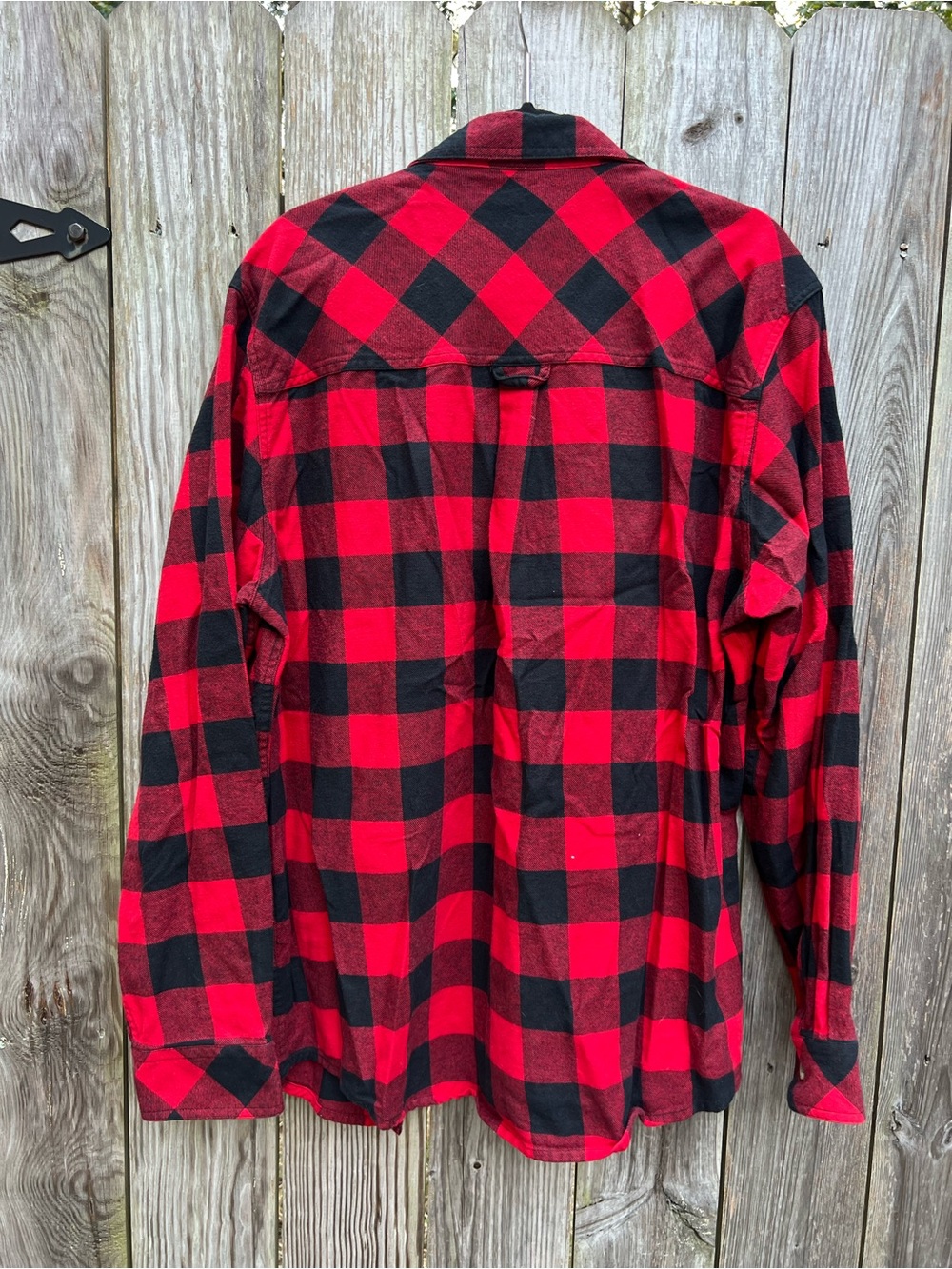CQR Red Black Buffalo Check Flannel Long Sleeve Mens 2XL - Picture 8 of 10